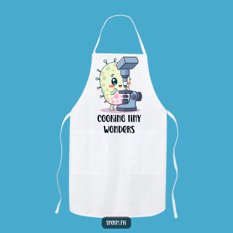 Funny Curious Bacteria Apron: Explore Your Culinary Science!