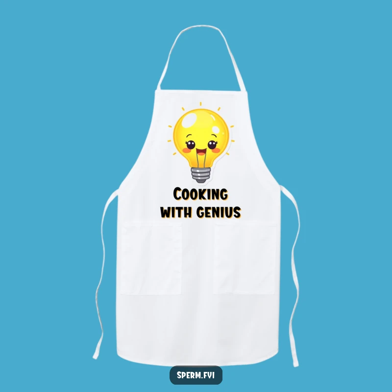 Funny Cheerful Lightbulb Idea Apron - Kitchen Funny Gift!
