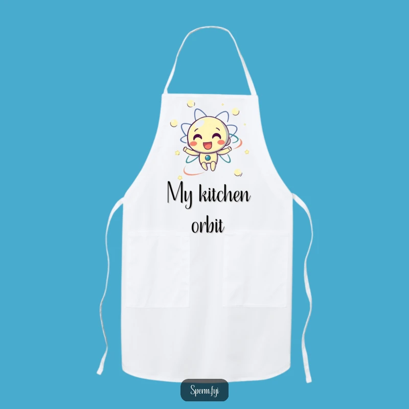 Funny Apron: Delighted Electron Orbiting, a Chef's Comical Science Kitchen Gift