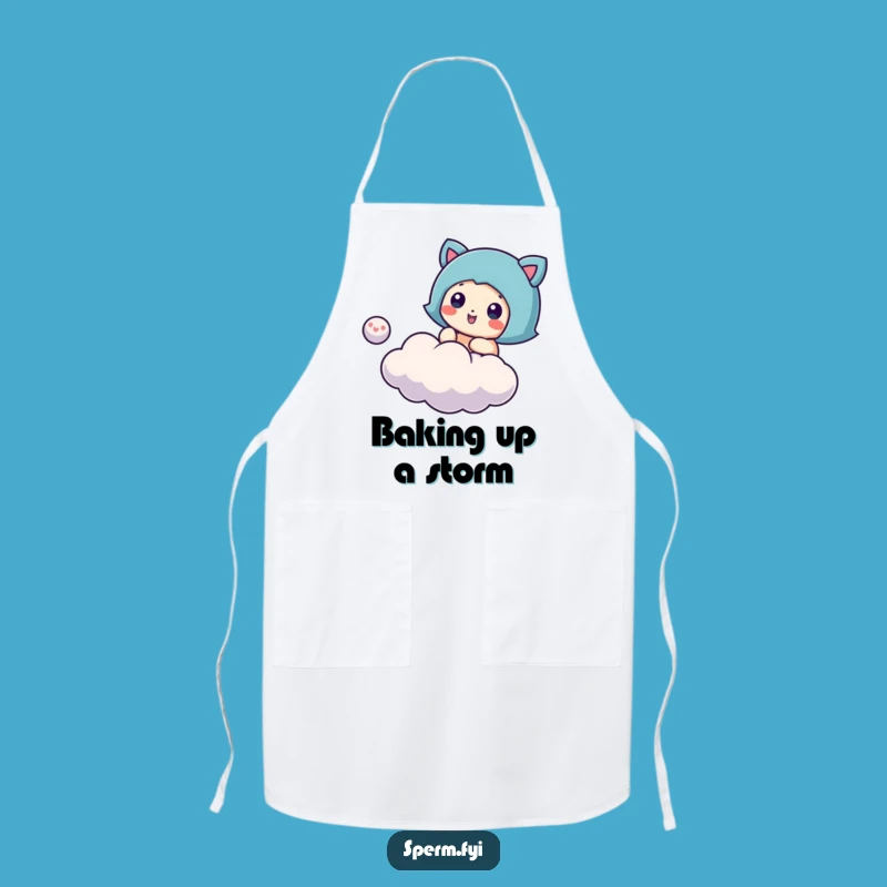 Funny Cloud Bouncing Apron: Playful Kitchen Wear for Joyful Cooks Gift