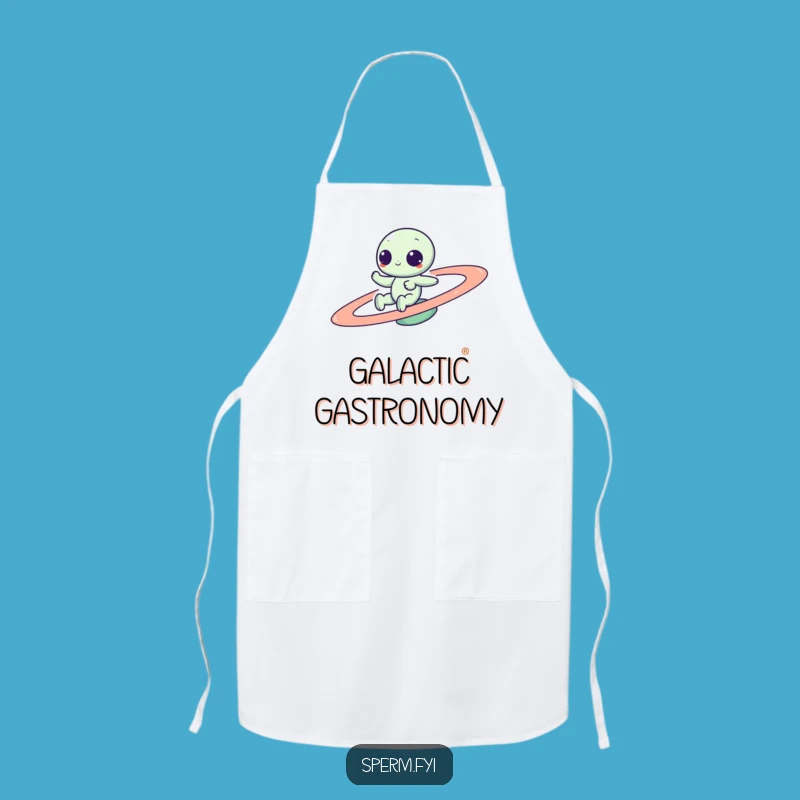Funny Kawaii Alien Apron - Hilarious Kitchen Wear for Cosmic Chefs Gift