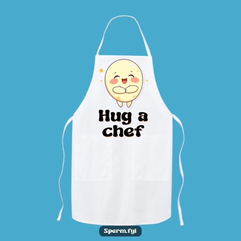 Funny Moon Hug Apron: Cook with Love and Celestial Cheer