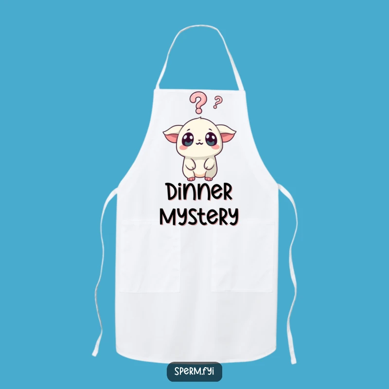 Funny Surprised Kawaii Creature Apron - Kitchen Gift for the Puzzled