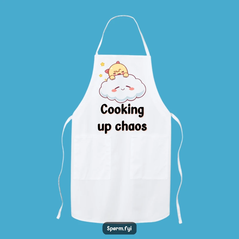 Funny Tickling Cloud Apron: Playful Kitchen Wear for Mischievous Cooks Gift