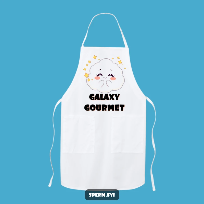 Funny Galaxy Cloud Apron: Cook with Cosmic Giggles and Stardust