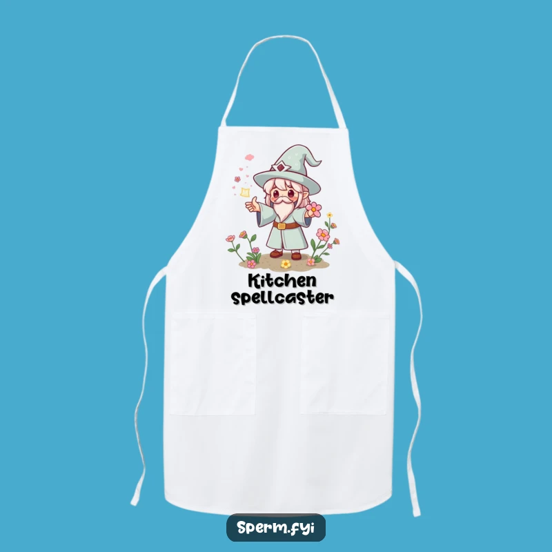 Funny Kawaii Chef's Magic Apron - Wizard Bloom Kitchen Gift