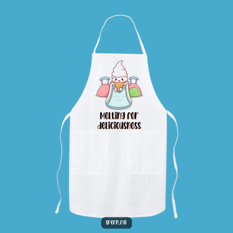 Funny Kawaii Ice Cream Apron: Whimsical Slide Fun, Perfect Funny Gift for Bakers