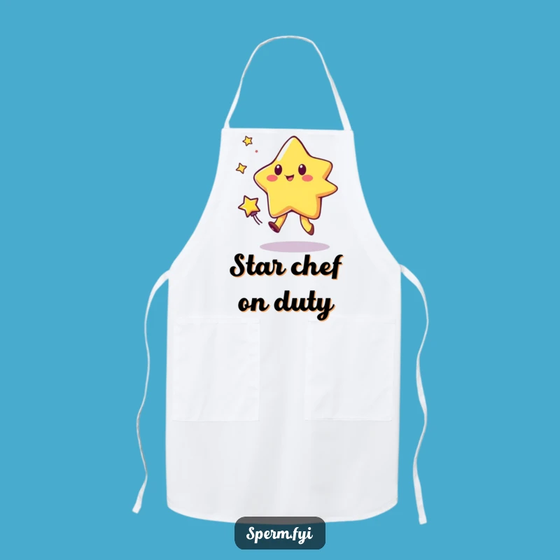 Funny Star Playing Tag Comet Apron: Keep Clean with Cosmic Humor
