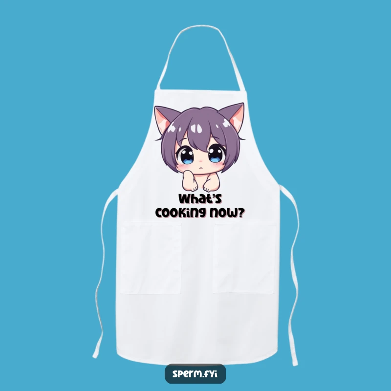 Funny Curious Chef Apron: Peering Character Cooking with Intrigue, Great Funny Gift