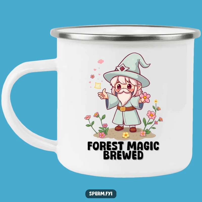 Funny Kawaii Campfire Magic Mug - Wizard Bloom Outdoor Gift