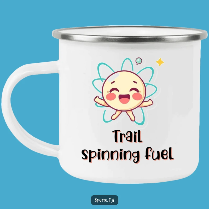 Funny Atom Spin Camping Mug: Outdoor Energy Fun, Ultimate Funny Gift!