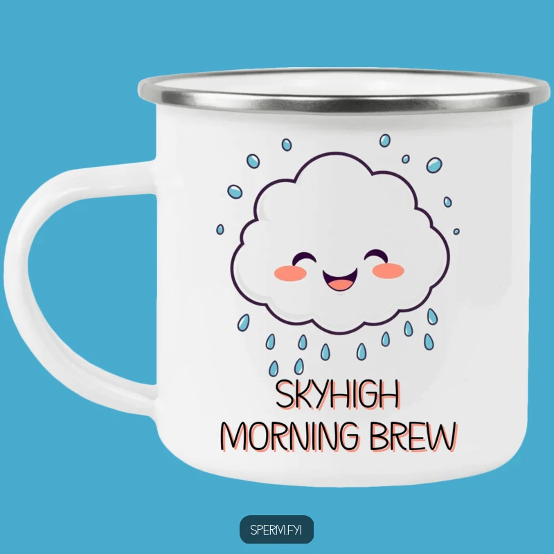 Funny Cloud Camping Mug: Durable Sprinkler, a Cheerful Humorous Gift
