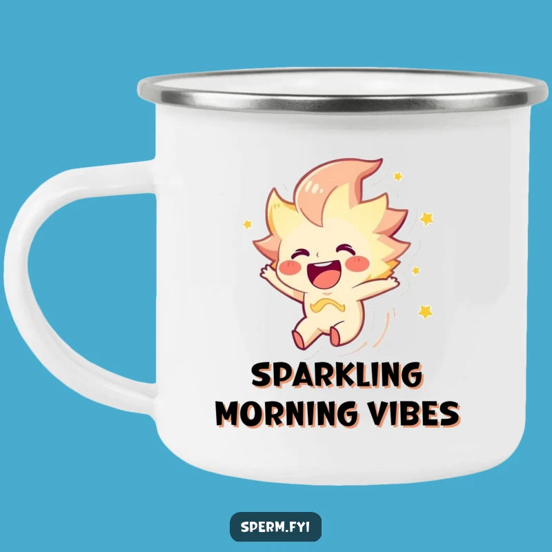 Funny Joyous Spark Camping Mug: Energy for Outdoor Adventures