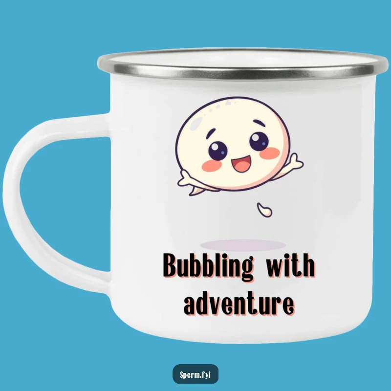 Funny Kawaii Speech Bubble Camping Mug - Bouncing Adventure Cup, Great Funny Gift