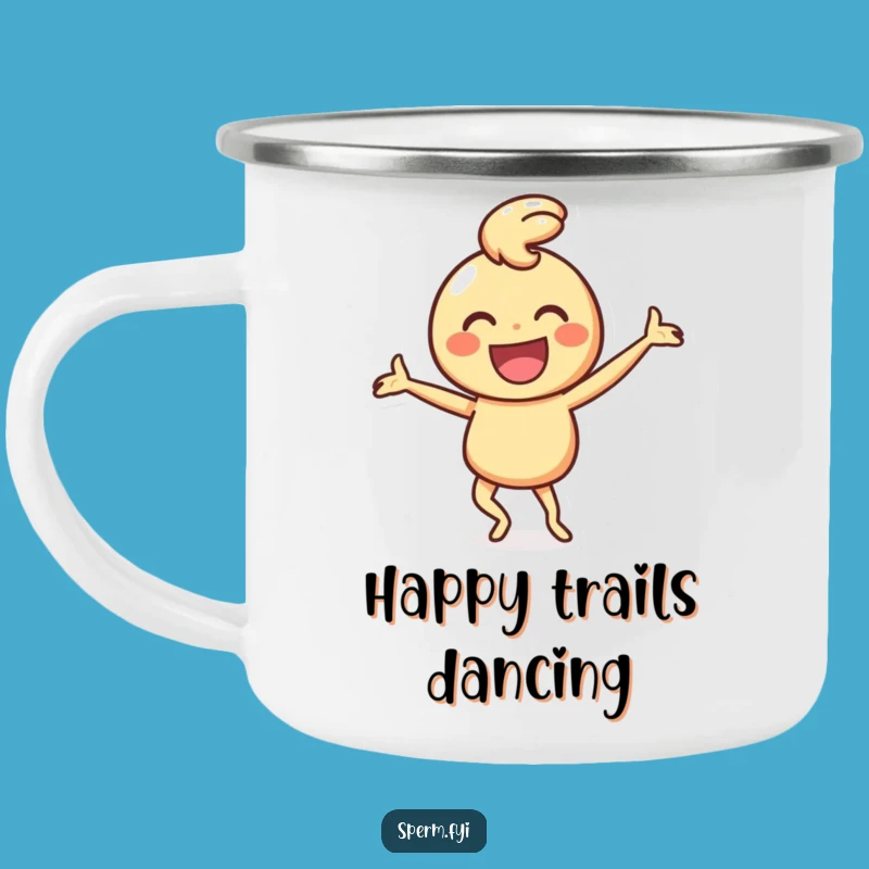 Funny Smiley Camping Mug: Durable Dancer, a Joyful Humorous Gift