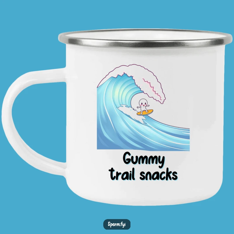 Funny Sperm Gummy Bear Surf Camping Mug: Sweet Brews for Dreamers