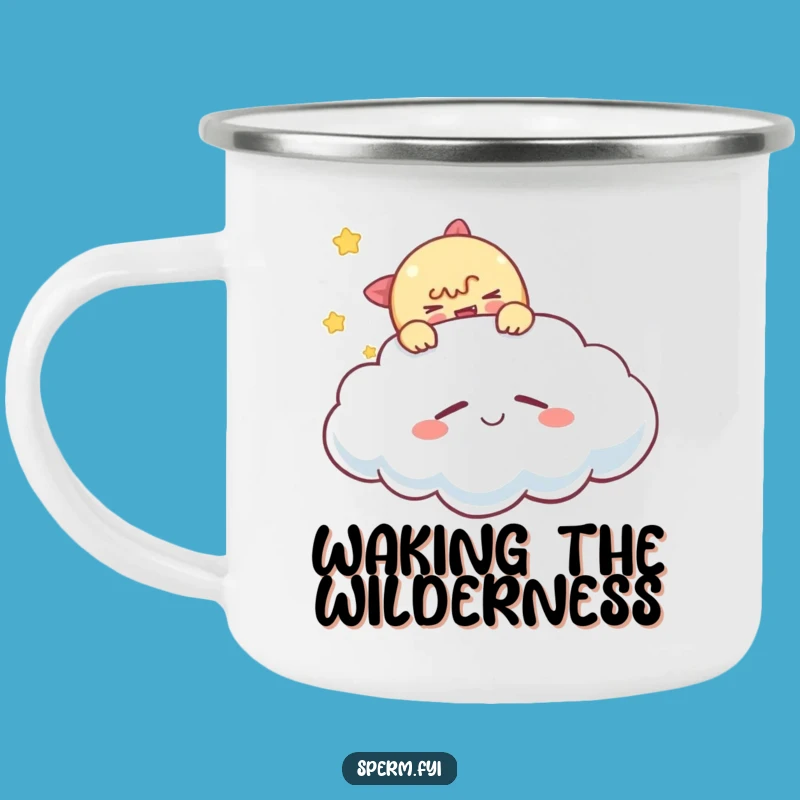 Funny Tickling Cloud Camping Mug: Playful & Durable Outdoor Companion Gift