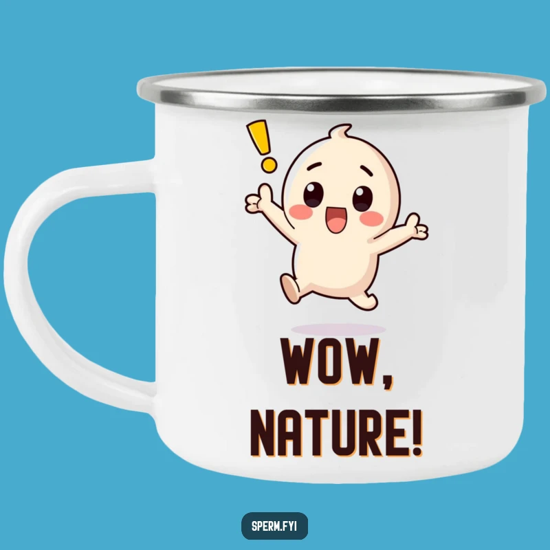 Funny Kawaii Exclamation Point Surprise Camping Mug - Outdoor Funny Gift!