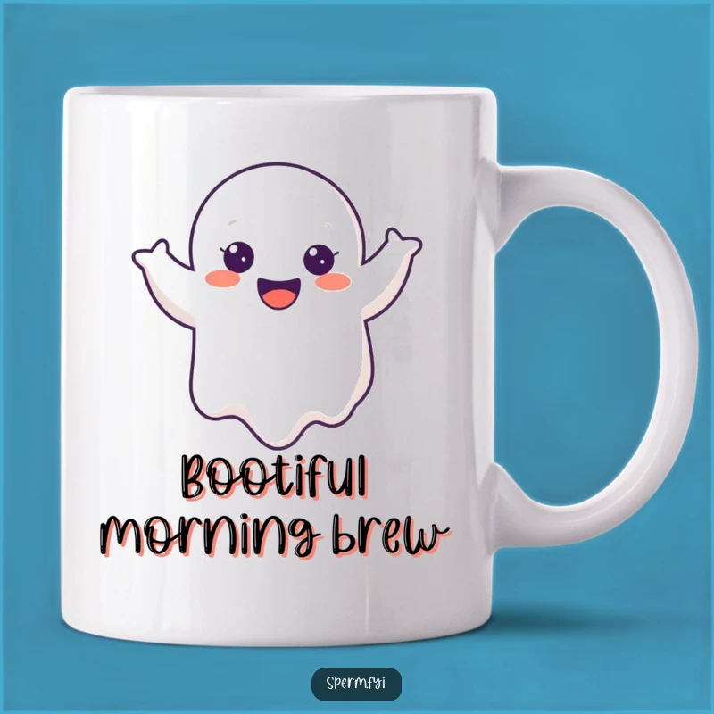 Funny Ghost Mug - Cheerful Wobble Boo, Perfect Humorous Halloween Gift