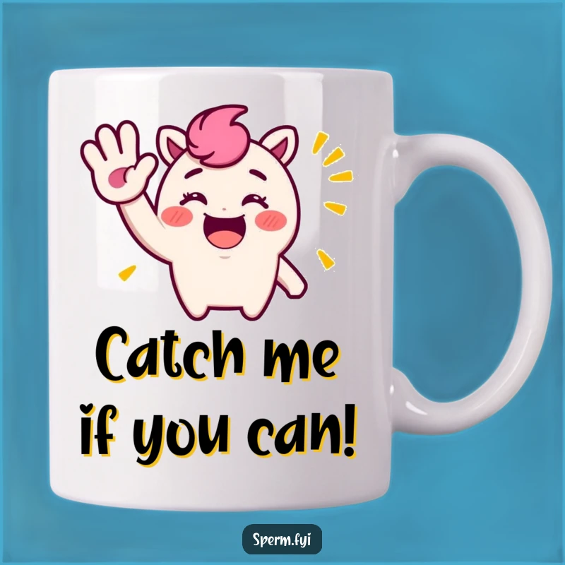 Funny Waving Character Mug: A Cheerful Greeting for Your Morning Coffee, Perfect Funny Gift