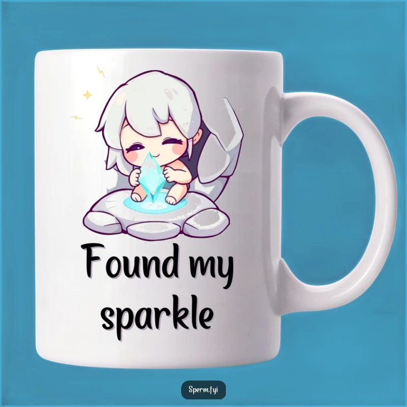 Funny Discovery Mug - Whimsical Character Finds Gem - Unique Gift!