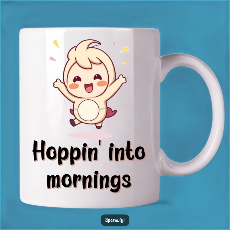 Funny Hopping Character Mug: Celebrate Every Sip, Perfect Fun Gift for Joyful Mornings