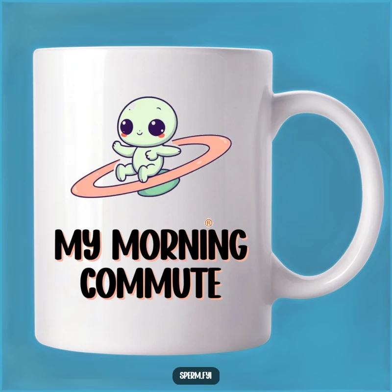 Funny Kawaii Alien Planet Zipping Mug - Hilarious Sci-Fi Gift for Space Lovers