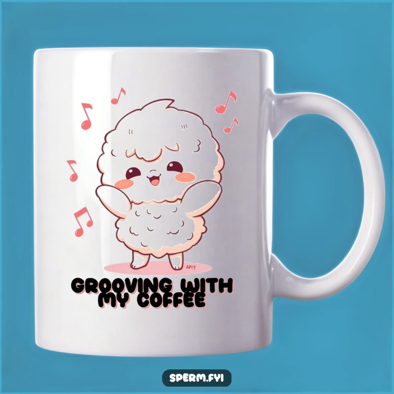 Funny Kawaii Dancer Mug: Silly Dance & Music Notes, Perfect Gift for Joyful Movers