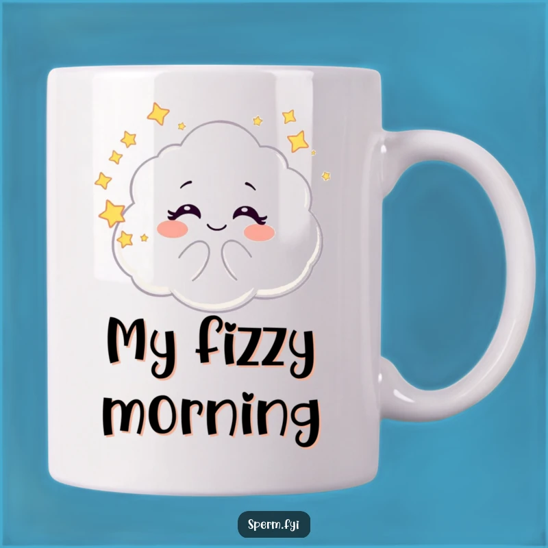 Funny Galaxy Cloud Mug: Whimsical Star Bubbles Gift for Cosmic Fun