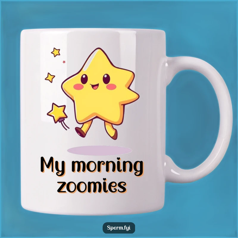 Funny Star Playing Tag Comet Mug: Hilarious Celestial Gift for Space Lovers