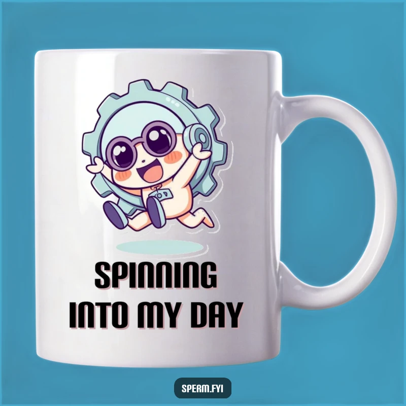 Funny Quirky Gear Tumble Mug - Hilarious Mechanical Gift for Fun Lovers