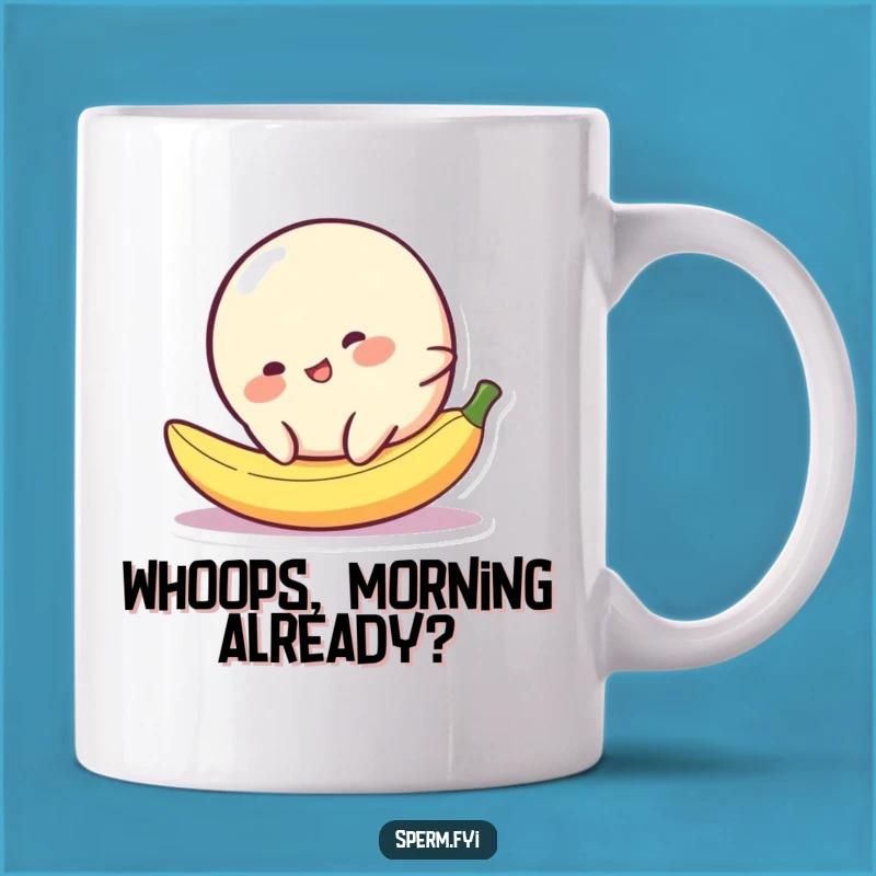 Funny Blob Banana Peel Slip Mug: Hilarious Character Gift for Pranksters