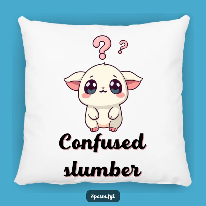 Funny Surprised Kawaii Creature Pillow - Cozy Gift for the Puzzled