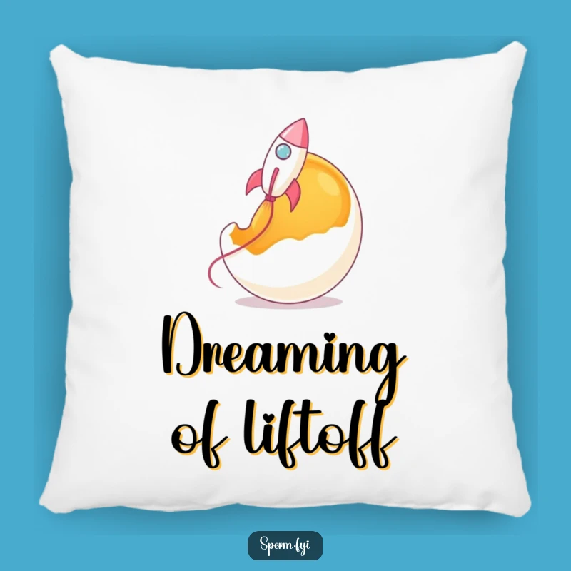 Funny Rocket Sperm Comfort Pillow - Launch Pad Pillow, Cozy Gag Gift