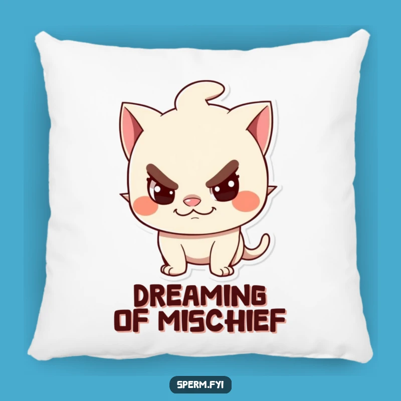 Funny Mischief Pillow: Cozy Up with a Sly Grin, Sweet Funny Gift
