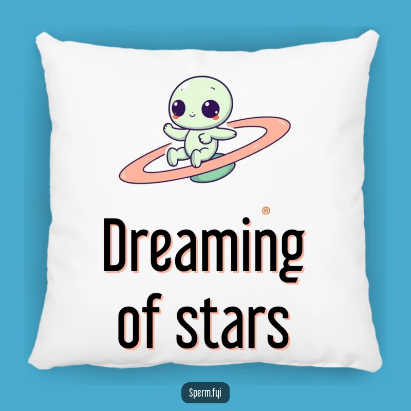 Comfy Funny Kawaii Alien Pillow - Soft and Hilarious Galactic Cuddle Buddy Gift