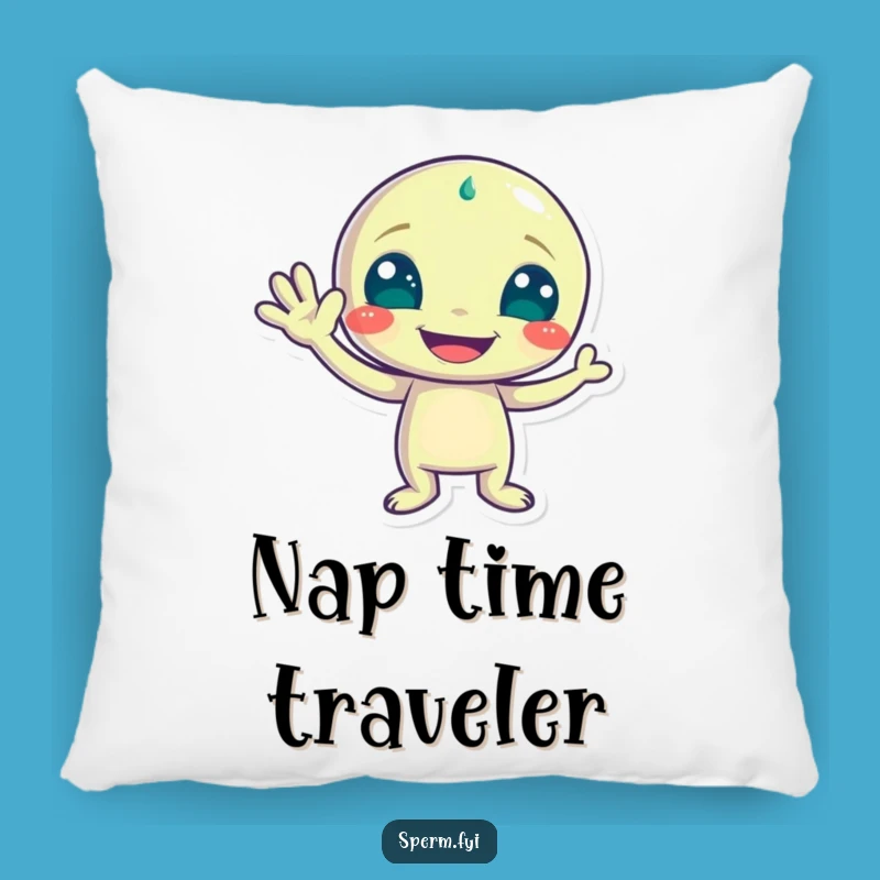 Funny Alien Wave Pillow: Cozy Space Character, Fantastic Funny Gift!