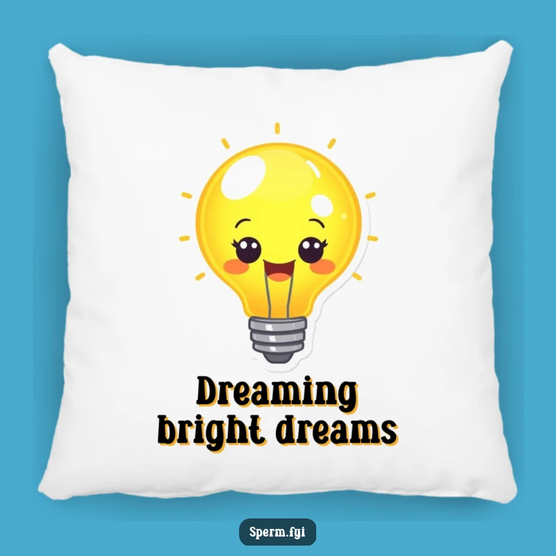 Funny Cheerful Lightbulb Idea Pillow - Cozy Funny Gift!