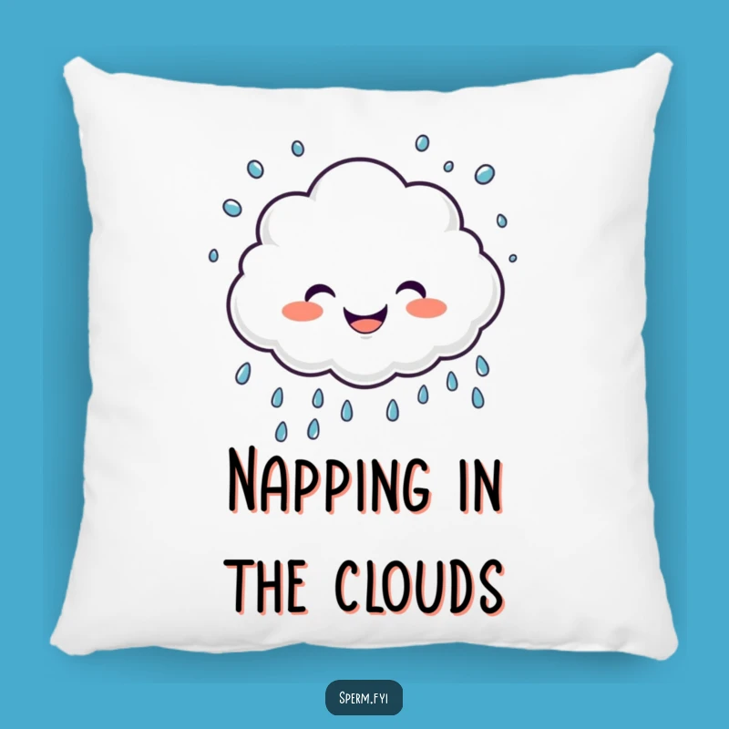Funny Cloud Pillow: Soft Giggling Sprinkler, a Cozy Humorous Gift