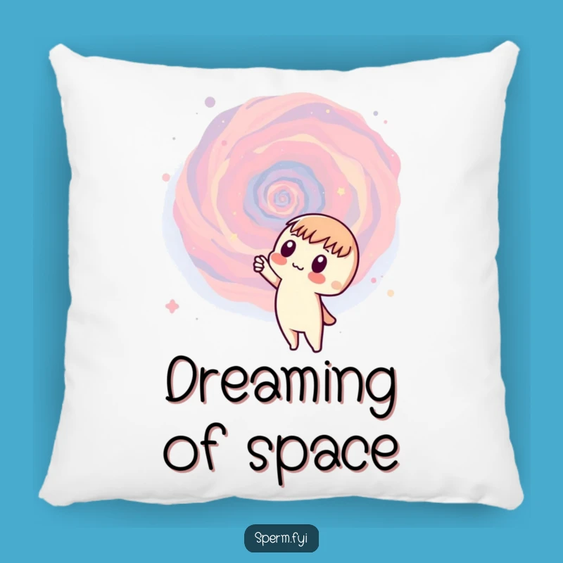 Funny Galaxy Pillow - Curious Character Space - Cozy Decor!