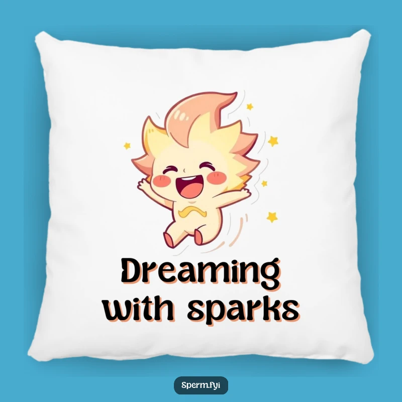 Funny Joyous Spark Pillow: Cuddle with Electric Happiness