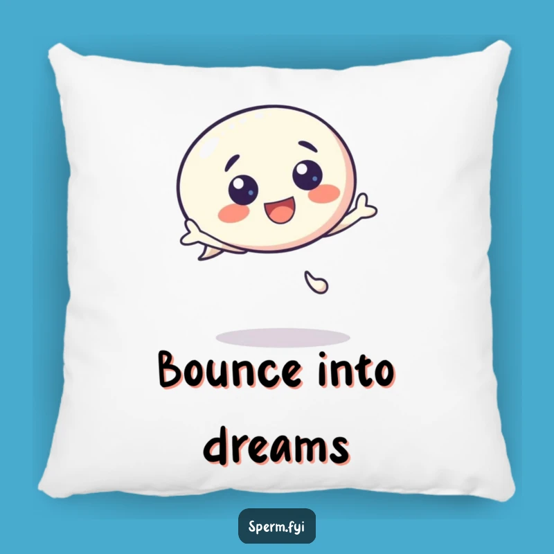Funny Kawaii Speech Bubble Pillow - Cozy Bouncing Character, Adorable Funny Gift