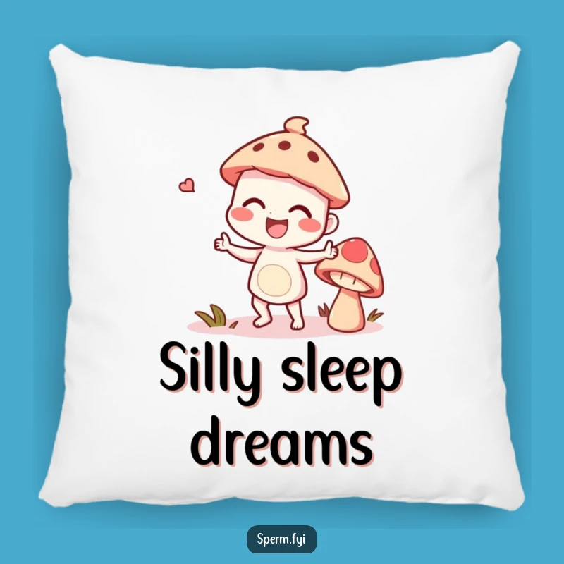 Funny Mushroom Dance Pillow: Comfy Character Cushion for Giggles