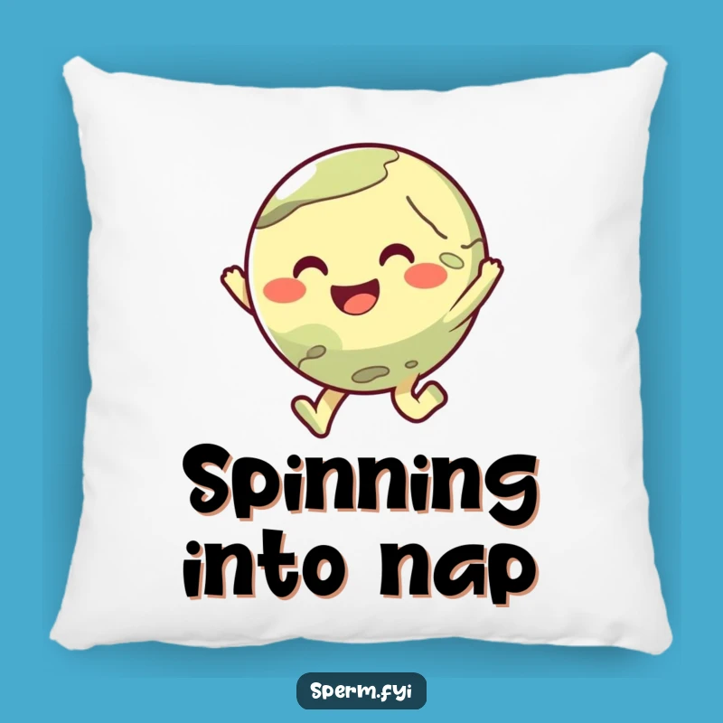 Funny Planet Pillow: Soft Joyful Hopper, a Cozy Humorous Gift