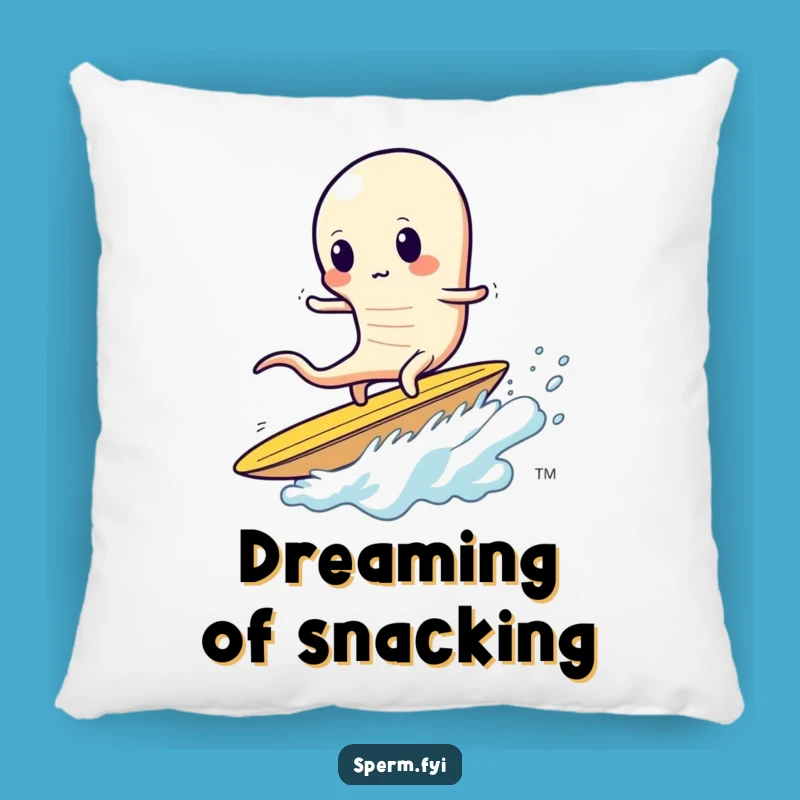 Funny Sperm Snack Pillow - Wobbly Surfer Comfort, Cozy Gag Gift