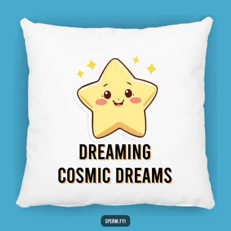 Funny Star Pillow: Soft Enthusiastic Twinkler, a Dreamy Humorous Gift