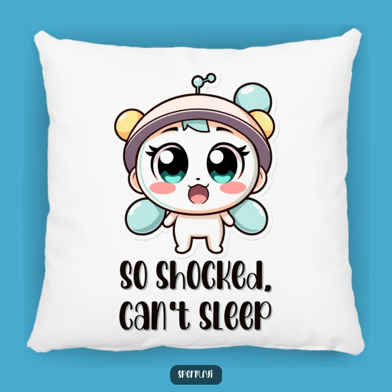 Funny Surprised Molecule Pillow: Comfort Your Astonished Self