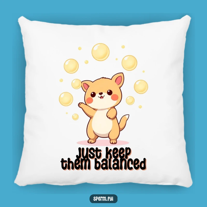 Funny Kawaii Juggler Pillow: Soft Orb Balancing Act Comfort, Ideal Funny Gift