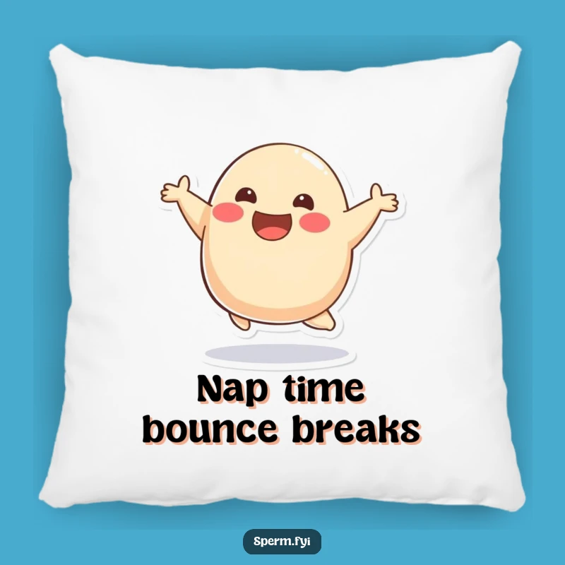 Funny Blob Bounce Pillow: Cozy Cushion with Joyful Blob, Adorable Funny Gift