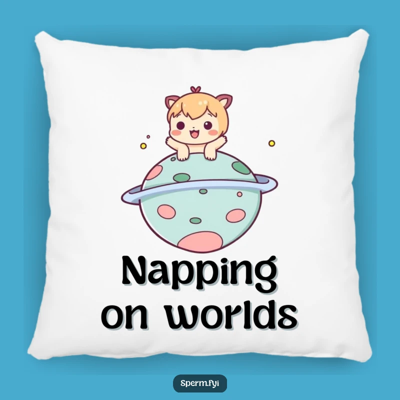 Funny Planet Bop Pillow - Playful Character Cosmic Fun - Cozy Decor!